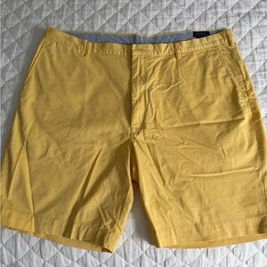 Polo by Ralph Lauren Men's Bright Yellow Flat Front Shorts